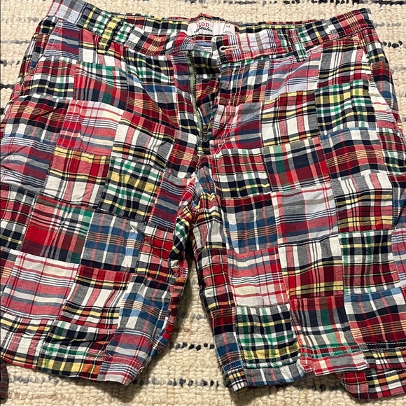 Patchwork Plaid Men's Shorts - Picture 2 of 4